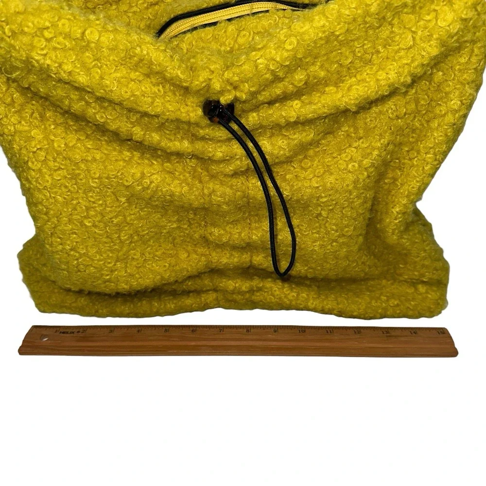 HTF Staud Felix Faux Sherpa Tote Mustard Yellow 220000‎
